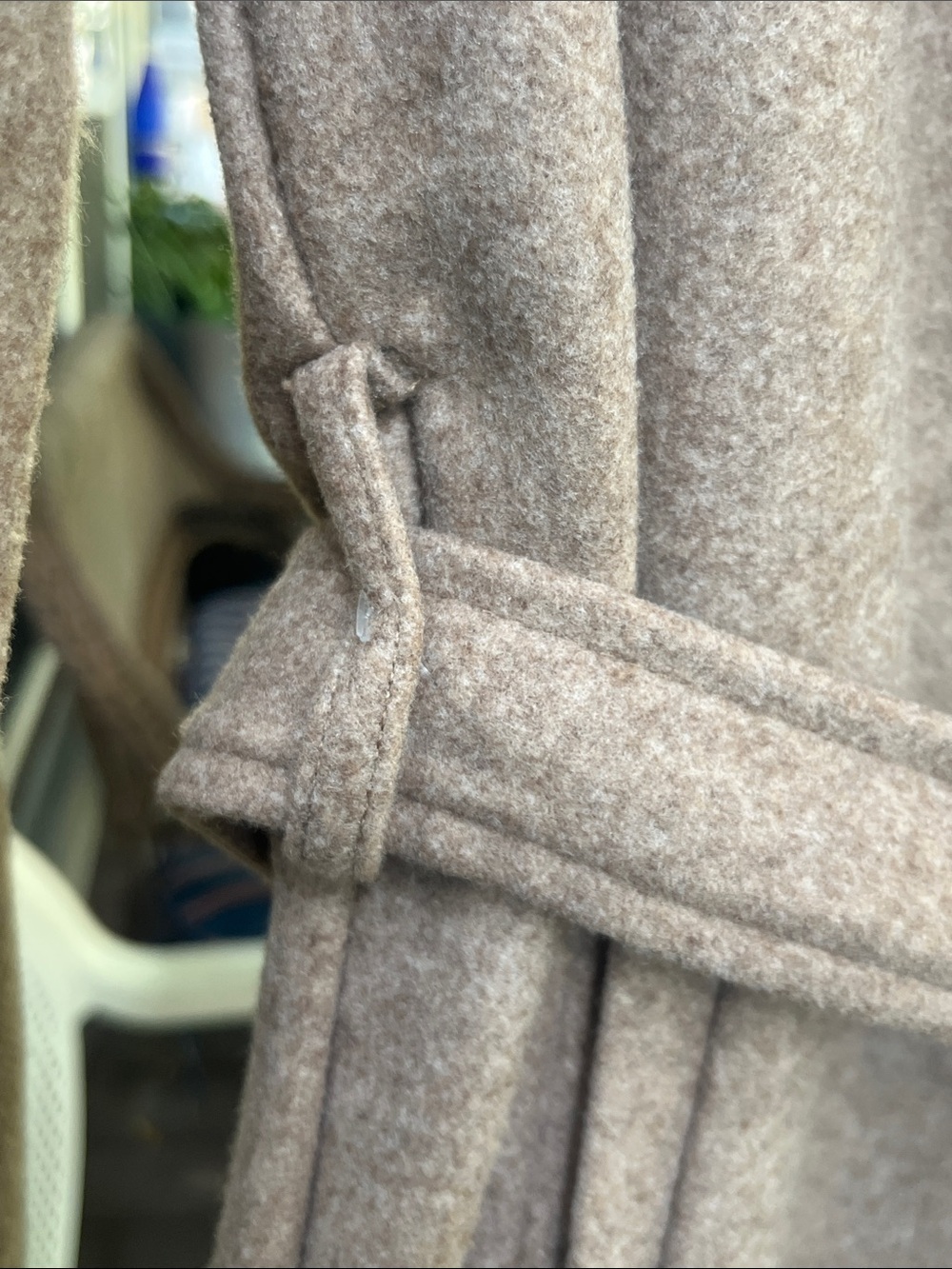 Love For Humanity NWT Black Label Wool-Like Midi Trench Coat Mauve M 22” p2p - Picture 4 of 17